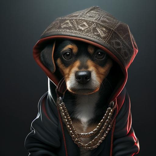 gangsta cute dog