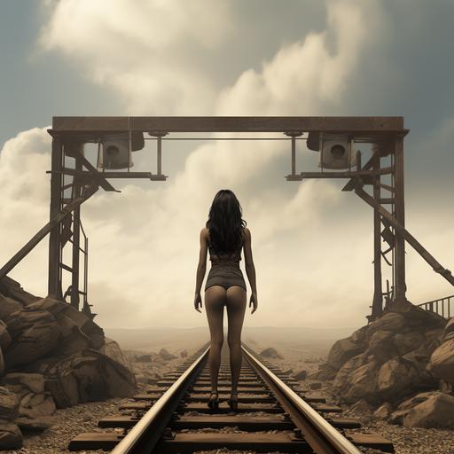 gantry railroad where a woman waved goodbye to her fiancé who is off to war