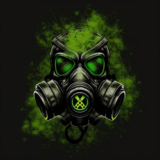 gas mask logo, toxic style --q 2 --s 750