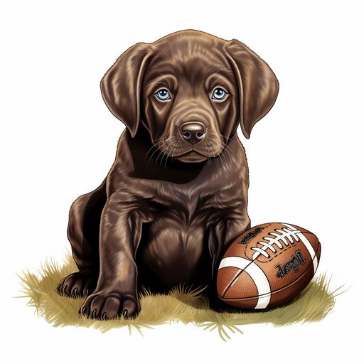 genuine Football Labrador Dog PNG Clipart Cute Labrador Puppy Dog Football Dog PNG Hunting Sublimation American Football PNG Graphic Illustration Print