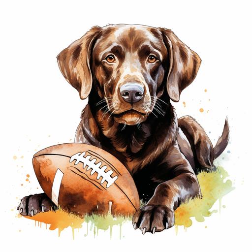 genuine Football Labrador Dog PNG Clipart Cute Labrador Puppy Dog Football Dog PNG Hunting Sublimation American Football PNG Graphic Illustration Print