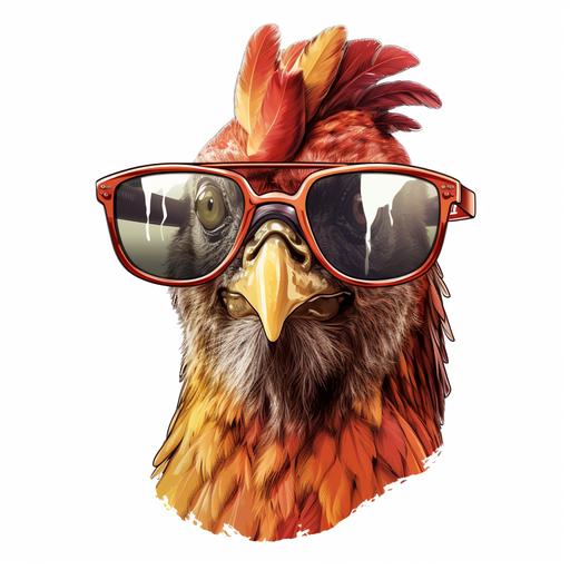 genuine funny Chicken PNG, Chicken PNG Sublimation, Chicken Wearing Sunglasses,Farm Life, Chicken Chick PNG