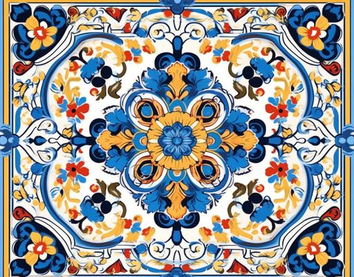 geometric dolce and gabbana table cloth style vector clip art, intricate details, high quality, --ar 9:7