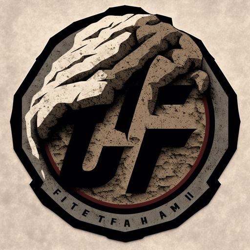 gfteam jiu-jitsu logo as if embedded in a rock