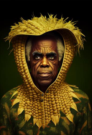 gilberto gil dressed in a corn cob costume in a voracious dawn --ar 2:3