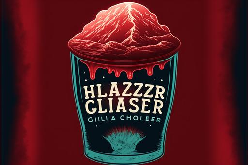 glacier glazier. hoe. logo. glaze. red light --ar 3:2 --v 4