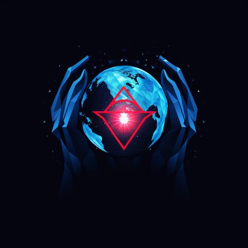 god- blue theme- red laser eyes - diamond hands - globally- logo - 2d minimalistic - super power scan for scams