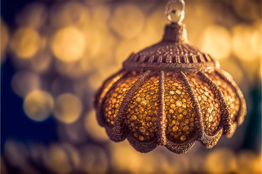 golden acorn, intricate vintage Christmas ornament, nostalgic, retro, festive, sparkling ✨ shimmering ✨, bokeh, gorgeous photograph --v 4 --ar 3:2 --chaos 50