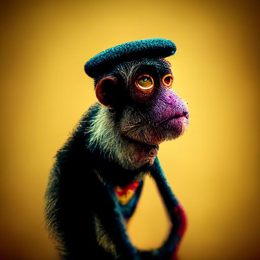 goofy ahh Monkey realistic, 4K, High Saturation, High contrast