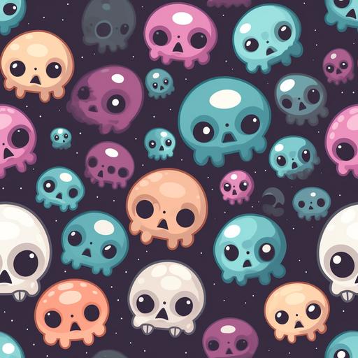 googly eyed skulls --tile