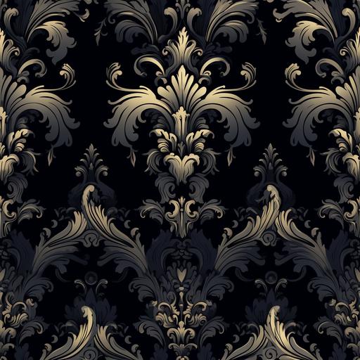 gothic chintz damask pattern, dark metals --tile