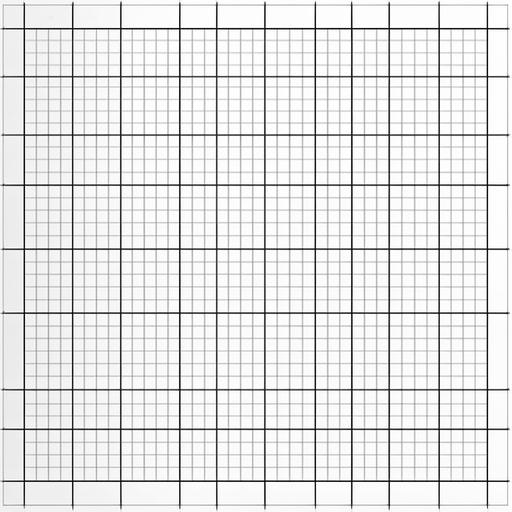 graph paper on white background