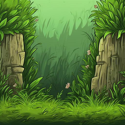 grass wall background,hand-draw style