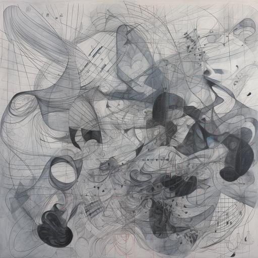 grey tissue jazz, neural connections, music of the nervous system, avant-garde drawing --v 5