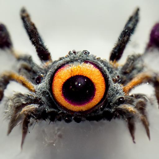high-res; jumping spider close up; anger