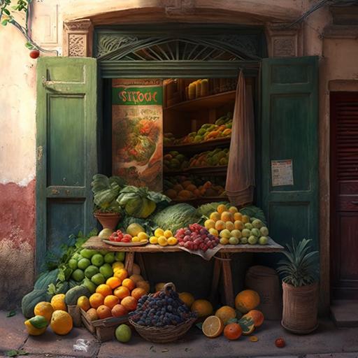 hacer un mercado de venta de frutas y verduras