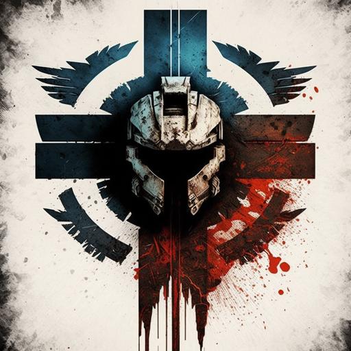 halo spartan symbol with an iron cross