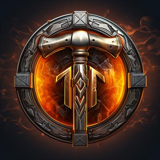 hammer logo seared into metal, outline, steampunk, glowing hot, 4k, stylised, blacksmith, hd, ultra detailed, circular