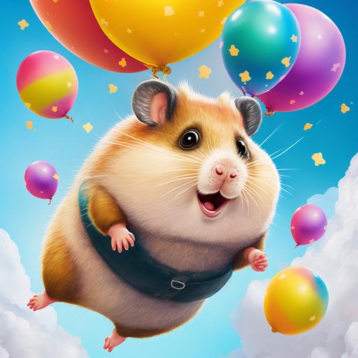 hamster jumping trampoline birthday 10 ballons girl party