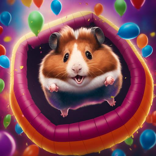 hamster jumping trampoline birthday 10 ballons girl party
