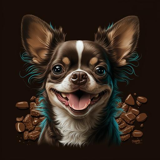 happy dog chihuahua svg vector choco smile