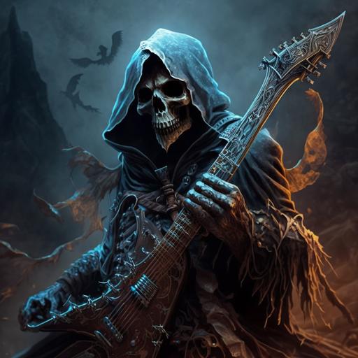 hard rock death reaper fantasy wallpaper