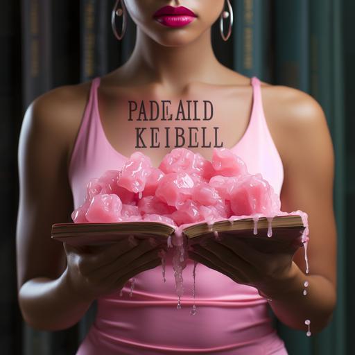 hardboiled on the picture we can read NSHKAT VADID written in Cotton candy pink bold letters --s 250