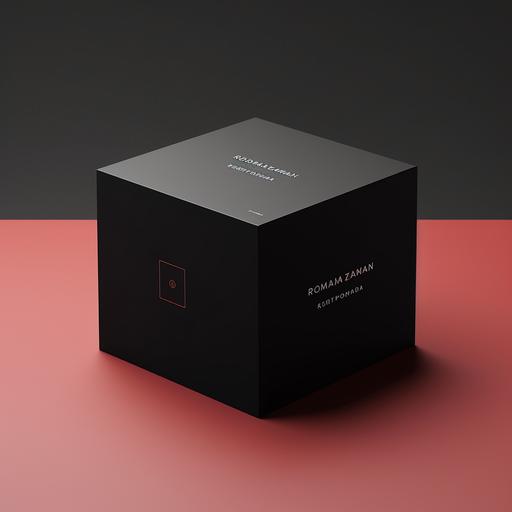 minimal packaging cube box, similar to this: