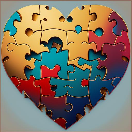 heart puzzle pattern