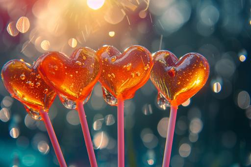 heart shaped lollipops hd wallpaper, halftone, valentine's aesthetic, I can't believe how beautiful this is, --ar 3:2 --v 6.0