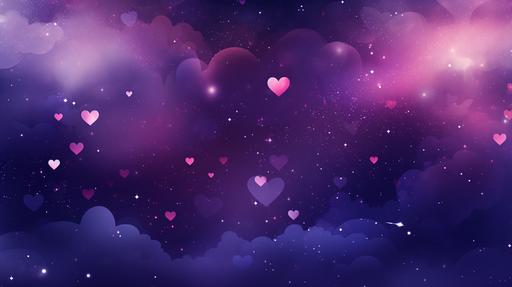 hearts galaxy cluster twitch banner background --ar 16:9