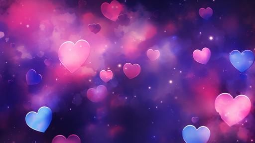 hearts galaxy cluster twitch banner background --ar 16:9