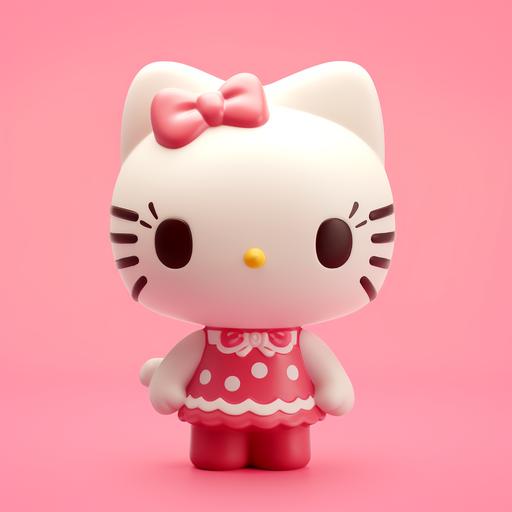 hello kitty mini character pink background