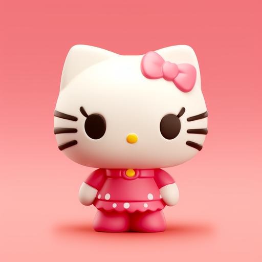 hello kitty mini character pink background