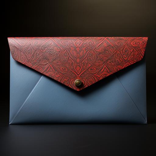hidden dusty large envelope blue and red