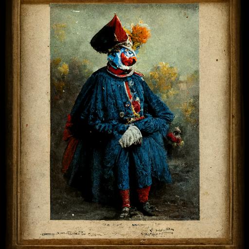 historical portrait of a French clown