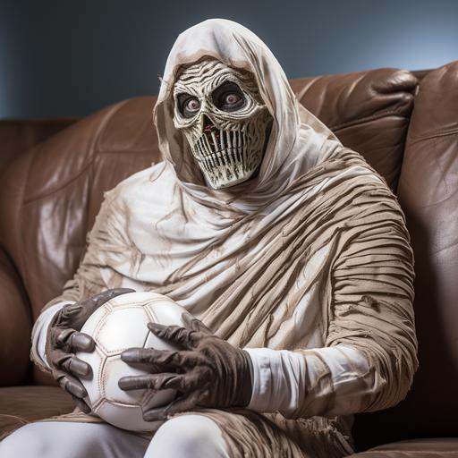 hooded football fanatic mummy
