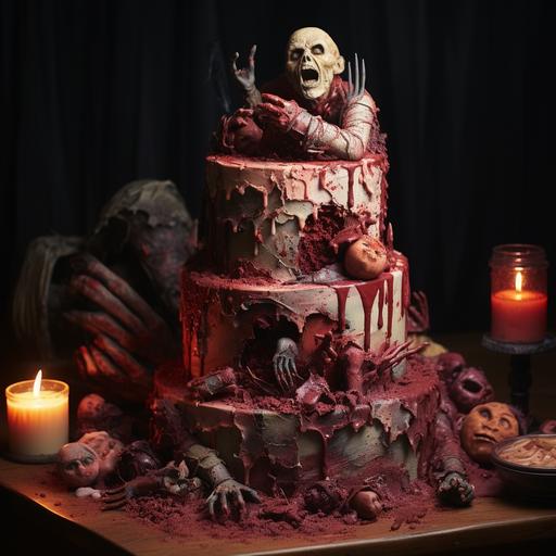 horror birthday cake