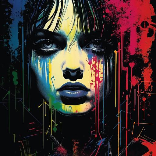 horror punk, colourful graphics, retro horror comic book, punk, the craft movie poster, Gothic punk, beautiful, ethereal, illustration and render high octane but abstract, synthpunk aesthetics, with fairuza balk, imagehttps://m.media-amazon.com/images/I/51aOxWwYd8L._AC_UF894,1000_QL80_.jpg, draftpunk,terrorwave, pencilsteampunk,gorepunk, horror terror, retro horror, colorful graphics, colorful graphic design and horror punk illustrations, no words