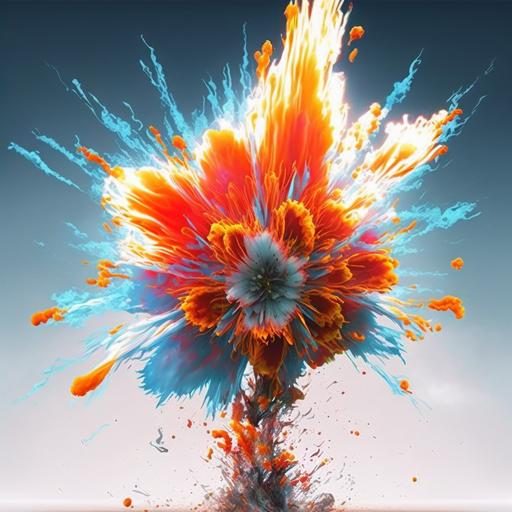 how are you feeling today? :: bright flower exploding into exuberant flame --v 4