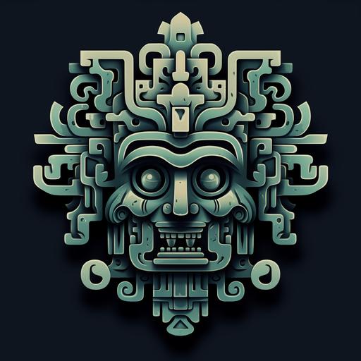 http:// minimal desing premium letters with the word DEEPILTO in shape of and mayan mask