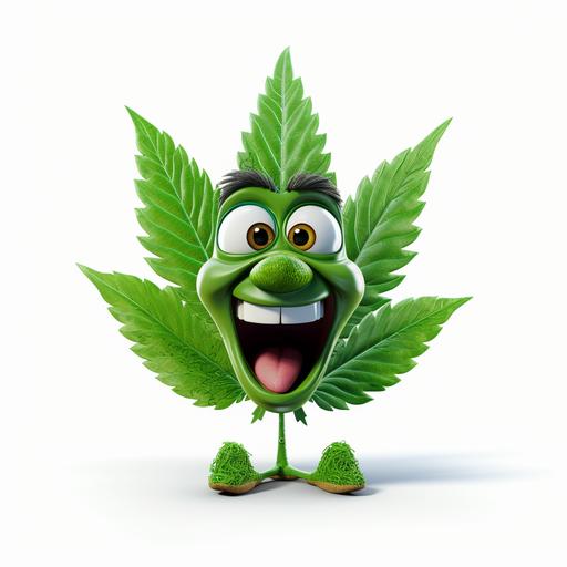 http:// weed leaf cartoon emoji, 3D