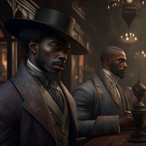 [https://thespool.net/wp-content/uploads/2019/11/interview2.jpg] black men as vampires, landscape, beautiful, powerful, 8k, high res, unreal engine