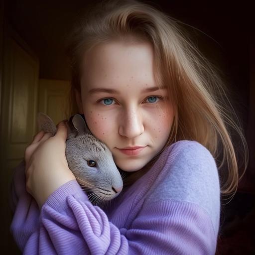 hugging a pet rat