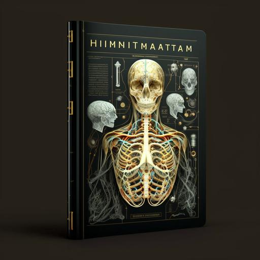 human anatomy composition notebook cover