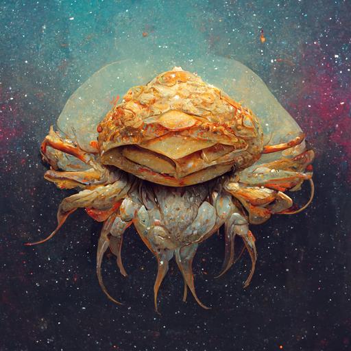hyper galactic Jedi mind flip on a crab carapace