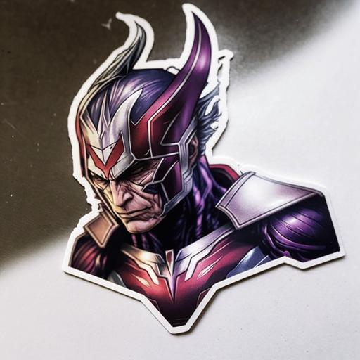 hyper-realistic galactis from marvel sticker