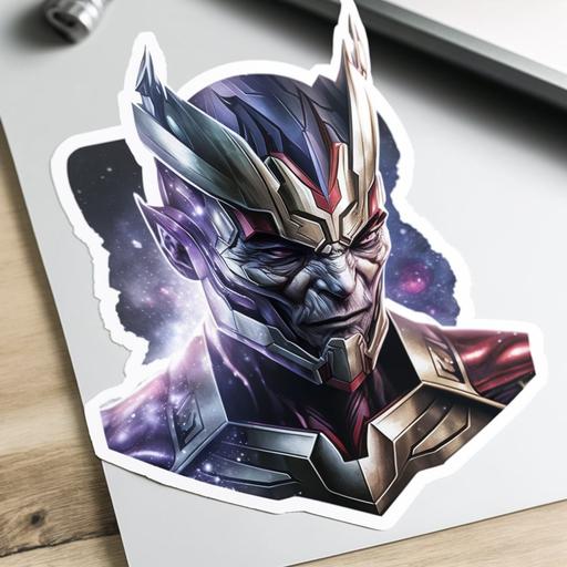 hyper-realistic galactis from marvel sticker