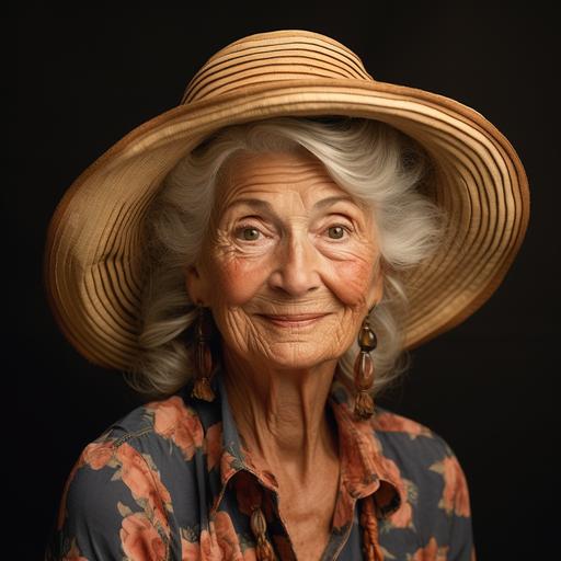 hyper realistic picture of an older southern woman based on this bio. Age & General Appearance: Bonnie Bass is a vivacious septuagenarian, bearing the unmistakable charisma of southern charm and pride. There's a certain youthful exuberance about her, contradicting her age and the greying locks that peek beneath her flamboyant Sunday hats. Hair & Facial Features: Bonnie boasts a crown of thick, elaborately coiffed southern hair. The kind that defies gravity and logic, sprayed and styled to perfection. Her face, round with rosy cheeks, carries the expressions of a woman who's seen it all and isn't afraid to comment on it. Her makeup is impeccable, with a touch of bright lipstick that matches her vibrant personality. Eyes: Twinkling blue eyes that always seem to be assessing the situation, looking for the next bit of mischief or a juicy piece of gossip to pounce upon. Physique & Posture: Short and stout, her frame has the sturdiness of a woman who's weathered many a storm, both emotional and physical. She carries herself with an air of importance, her posture upright, exuding confidence and a touch of authority. Attire: Bonnie is never seen without one of her iconic Sunday hats, irrespective of the day. Often, these hats are grand affairs with feathers, bows, or even a fake bird or two. Her dresses, always knee-length, are floral and vibrant, complemented with pearls and often a matching handbag. Personality & Traits: Bonnie Bass is Bramblett County's self-appointed overseer of everyone’s business. With a wit sharper than a razor, she's always ready with a snarky comment or a well-timed joke. Her interactions with Henrietta often oscillate between playful bickering and genuine camaraderie, a testament to their deep-rooted friendship. Though she might come off as [...]