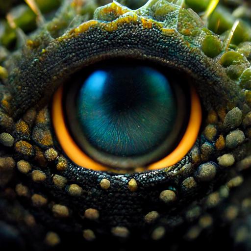 hyperdetailed macro photo of an iguana's eye --uplight --s 5000 --v 3